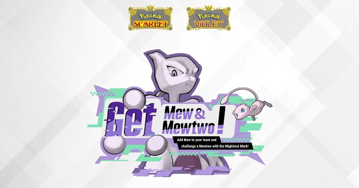 Pokémon Scarlet & Violet anuncia evento com Mew e Mewtwo